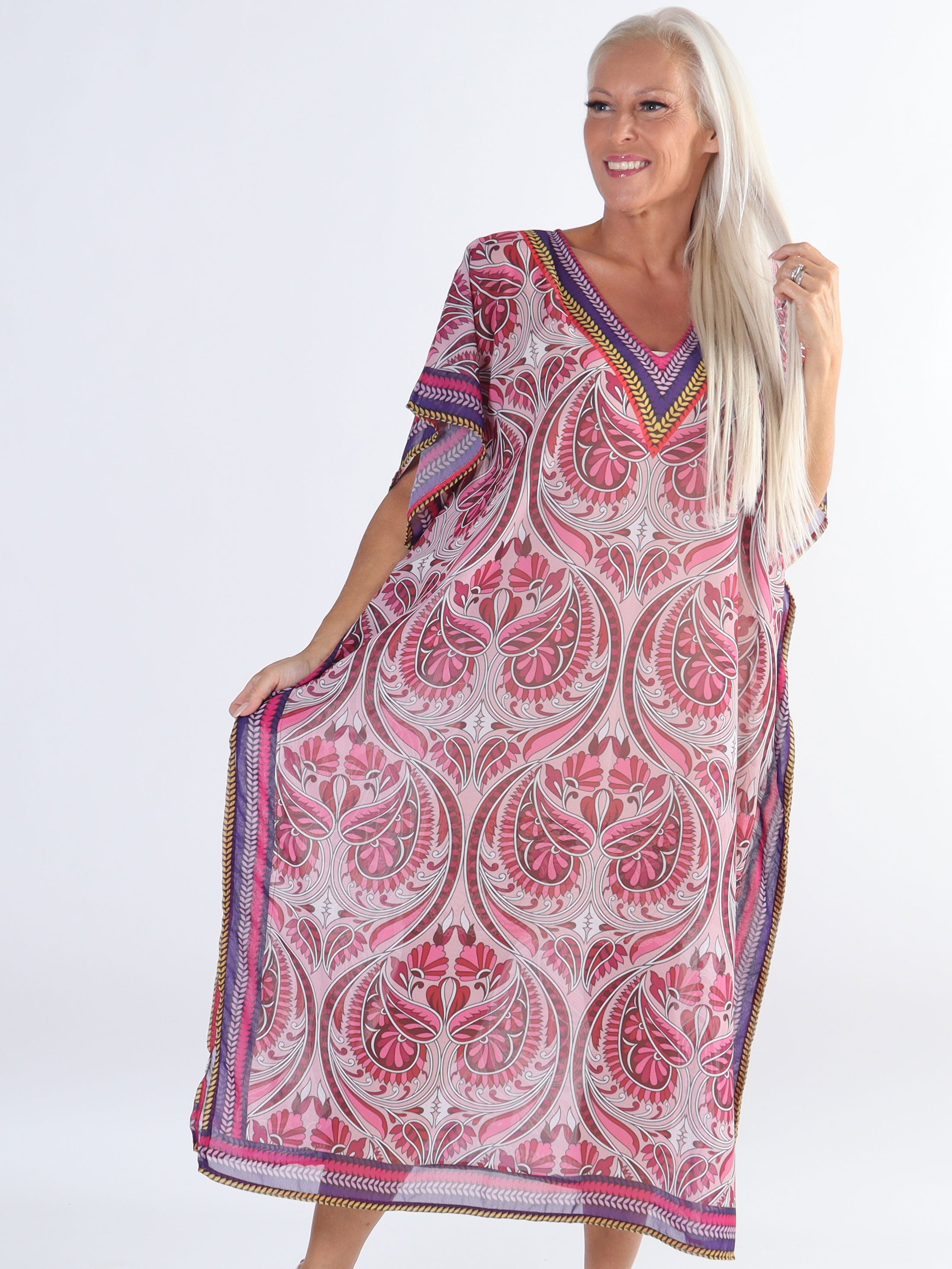 Marta - Lang plus size tunika med mønster